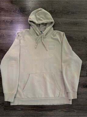 Women’s Puma Hooded Pullover Sweatshirt in Light Beige